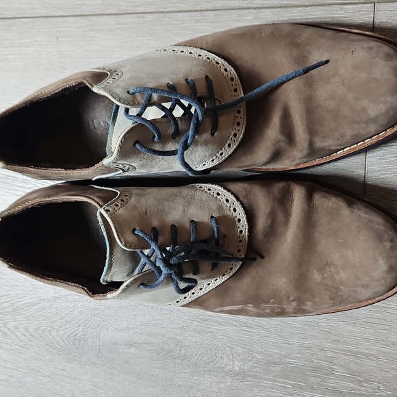 Men's Two-Tone Cole Haan Oxford Shoes In Leather Suede Size 14 - Picture 1 of 5